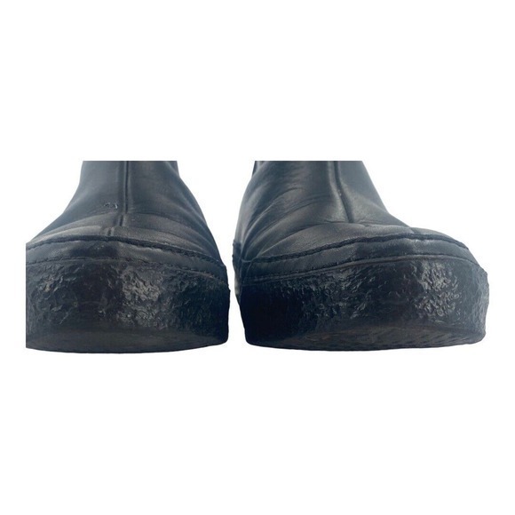 Vintage Bates Floaters Black Leather Ankle Boots Zip Back Fleece Lined Woman's 8 - Picture 7 of 10